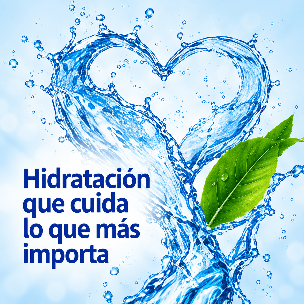 Arte original HYDRA con agua y mensaje de hidratación